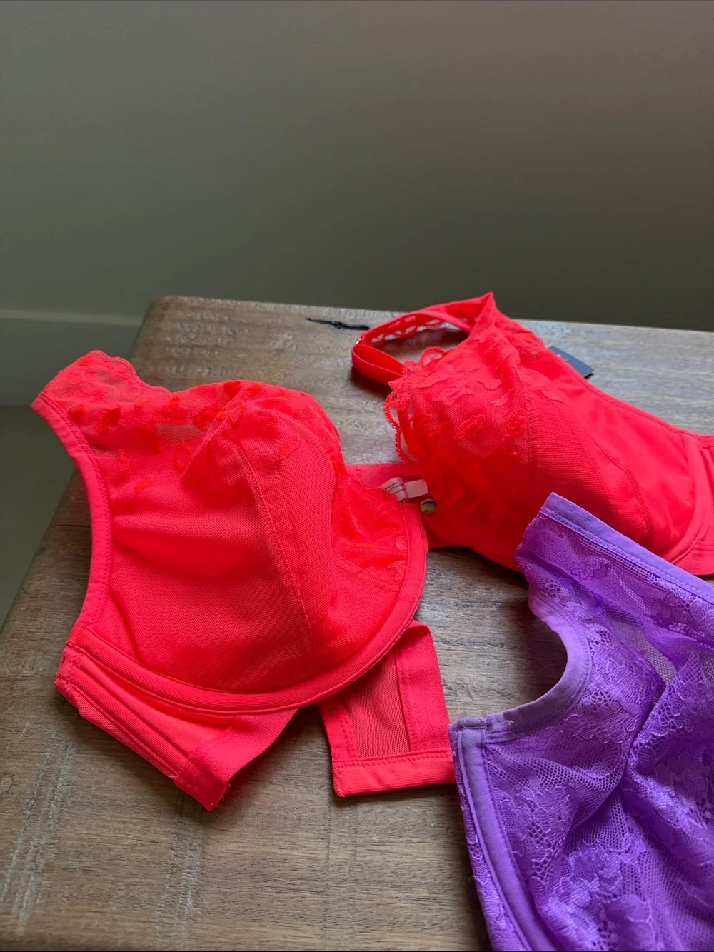 Cacique Lace Underwire Bras in Orange, Neon Pink, Purple & Lime